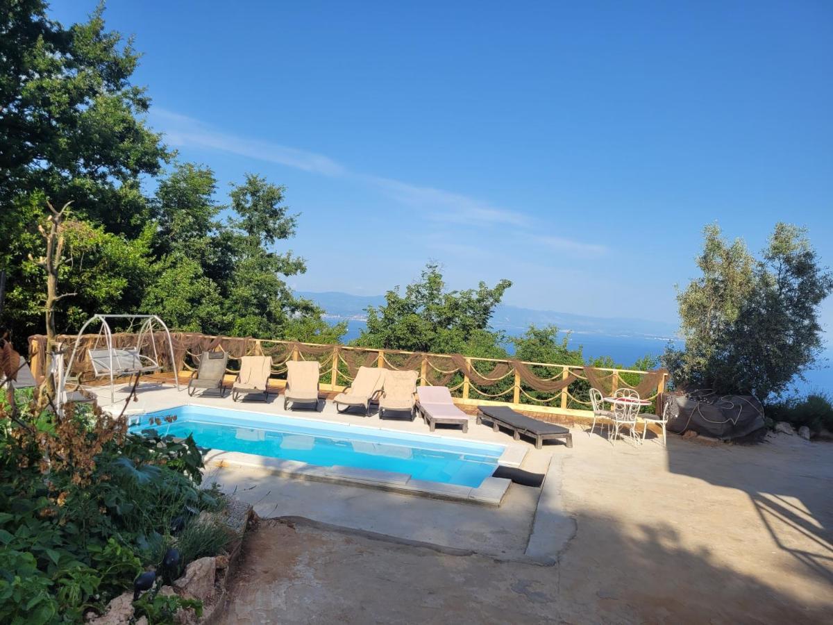 Ferienwohnung Mit Pool Kroatien Mit Meerblick Und Pool 로브란 외부 사진