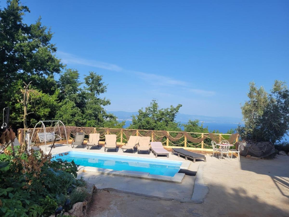 Ferienwohnung Mit Pool Kroatien Mit Meerblick Und Pool 로브란 외부 사진