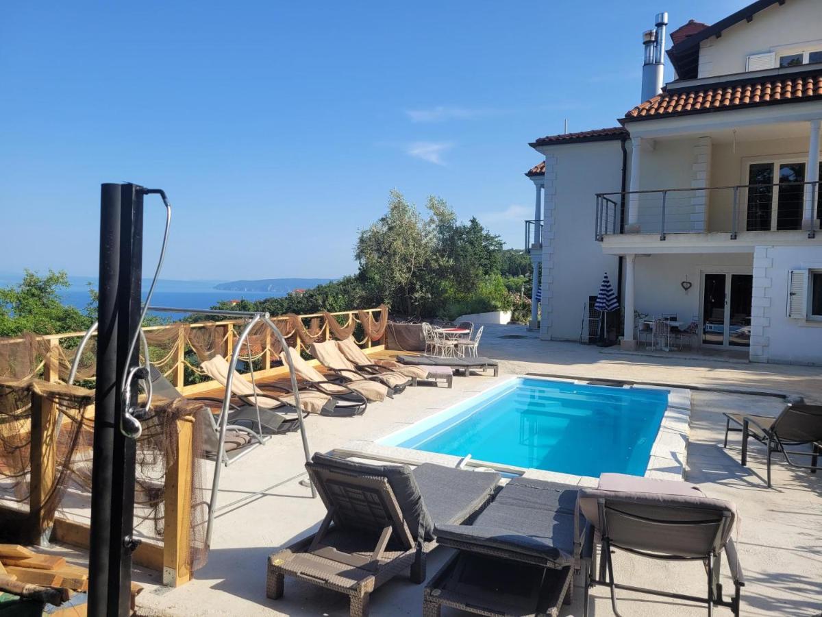 Ferienwohnung Mit Pool Kroatien Mit Meerblick Und Pool 로브란 외부 사진