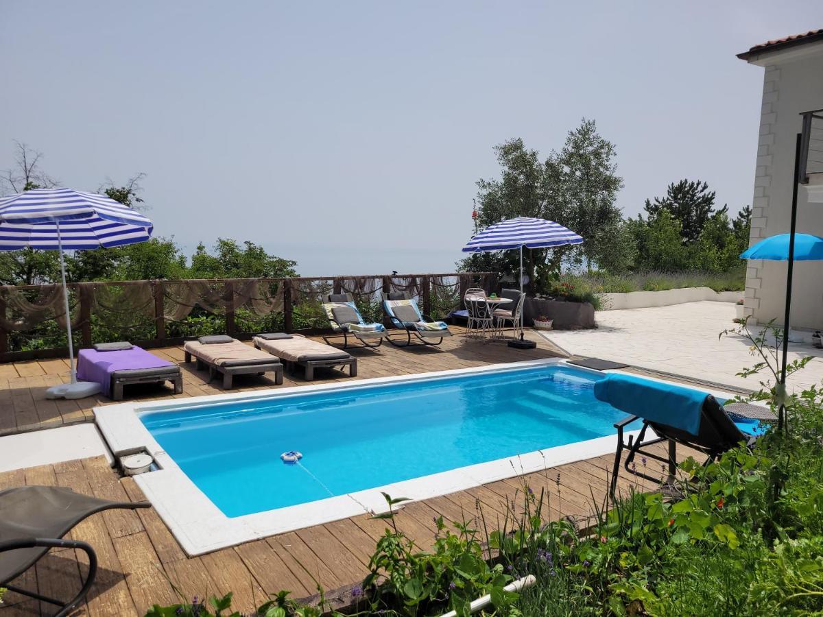 Ferienwohnung Mit Pool Kroatien Mit Meerblick Und Pool 로브란 외부 사진